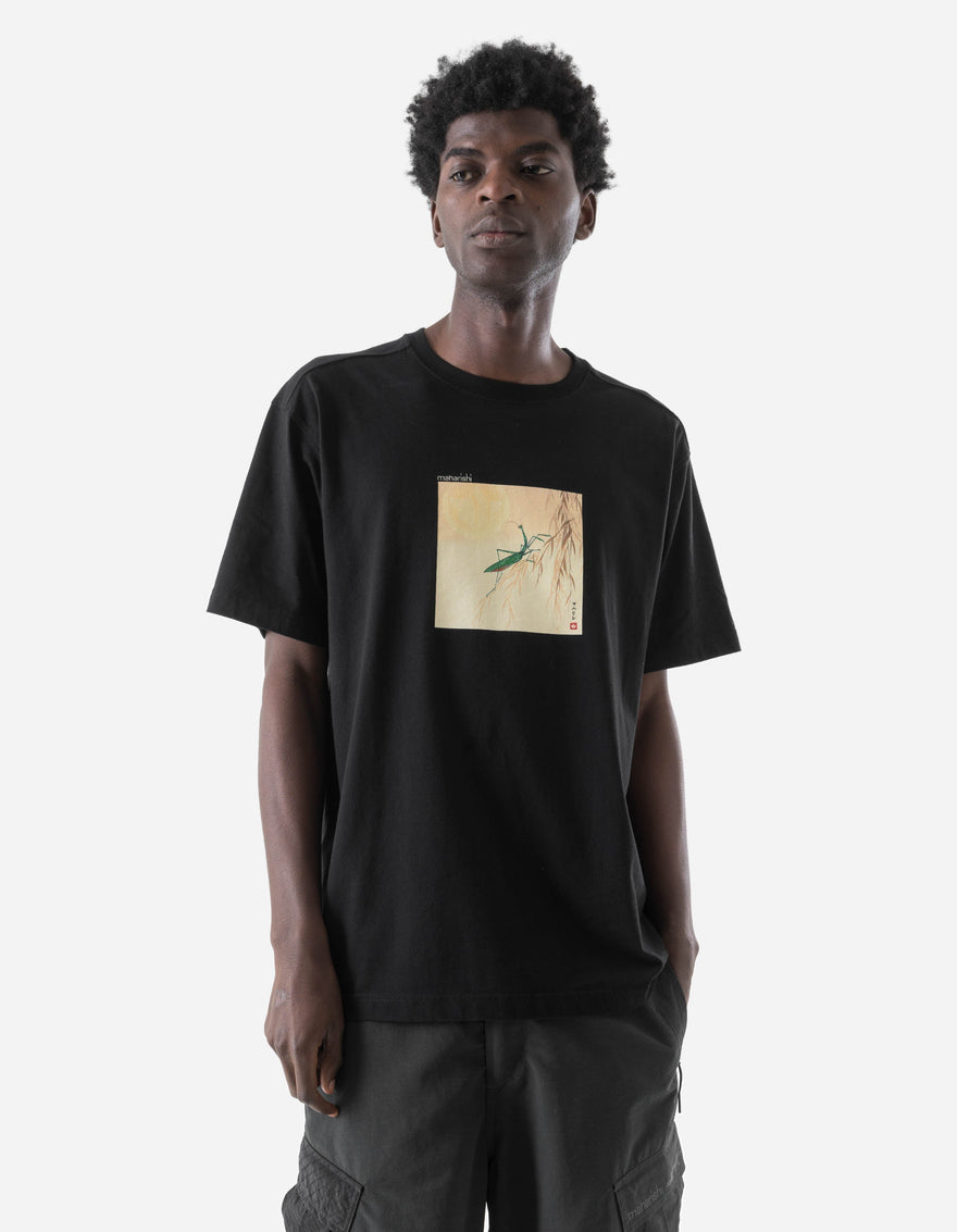 7554 Mantis and Temple Moon S/S T-Shirt Black
