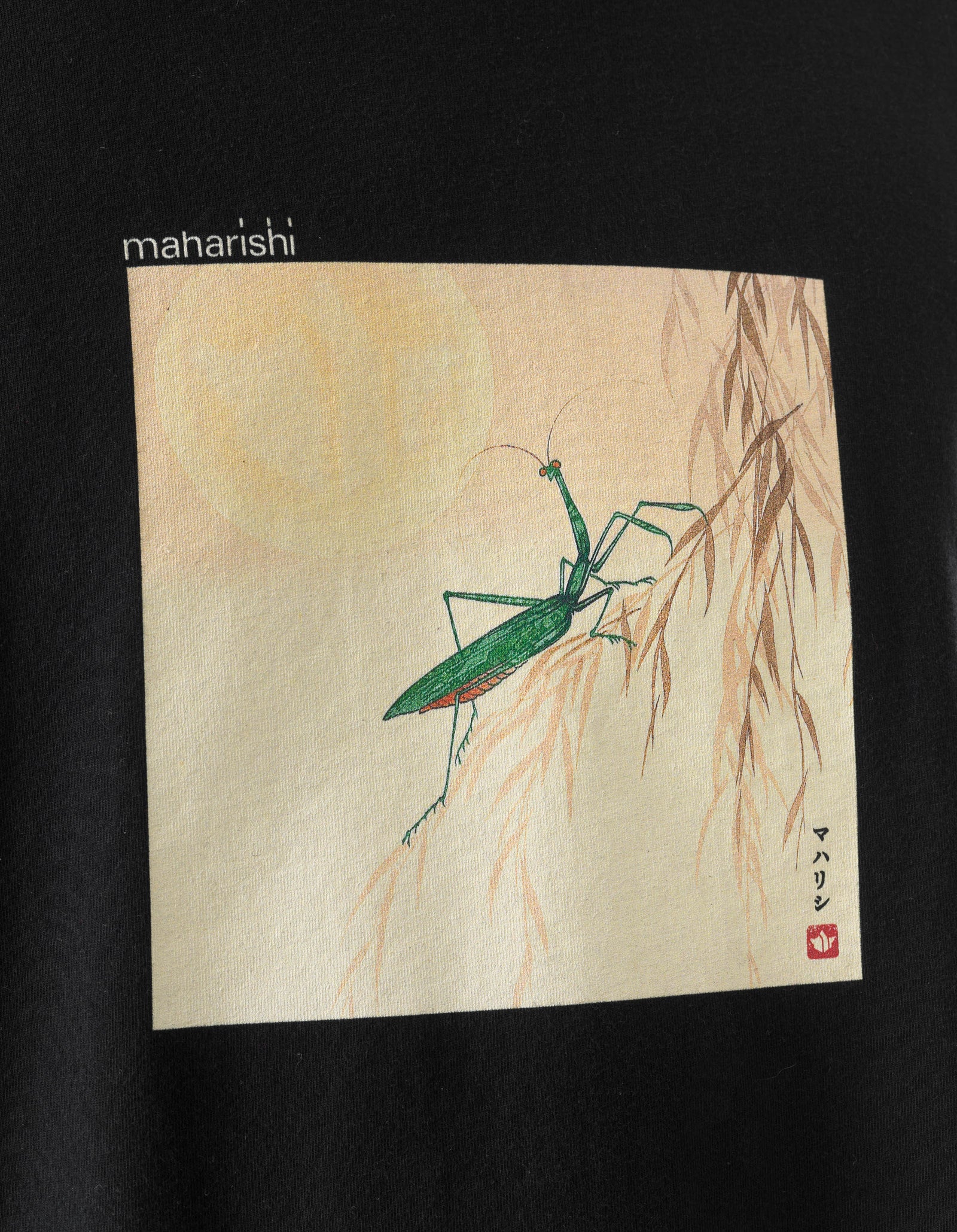 7554 Mantis and Temple Moon S/S T-Shirt Black