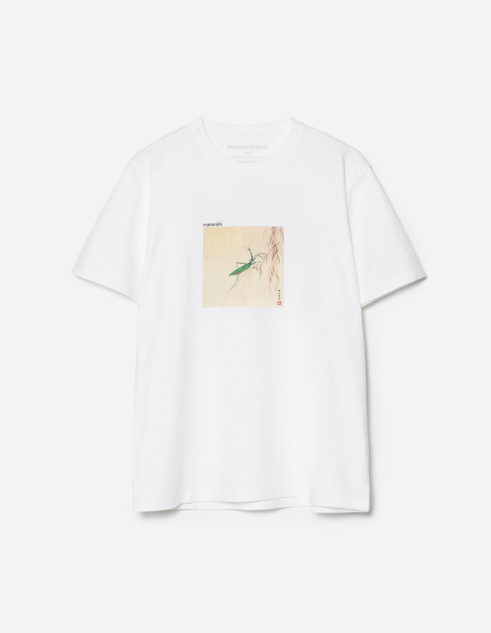 7554 Mantis and Temple Moon S/S T-Shirt White