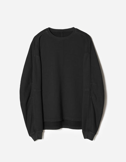 7565 Hemp Cotton Kurta Crew Sweat Black