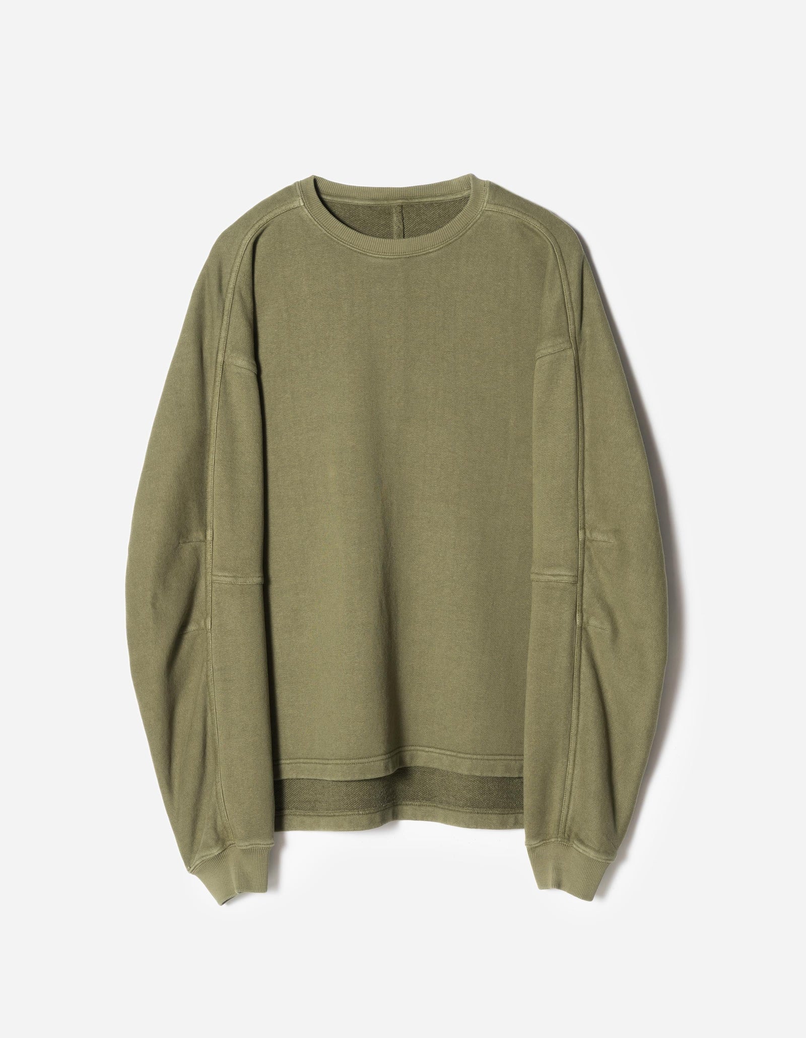7565 Hemp Cotton Kurta Crew Sweat Olive OG-107F
