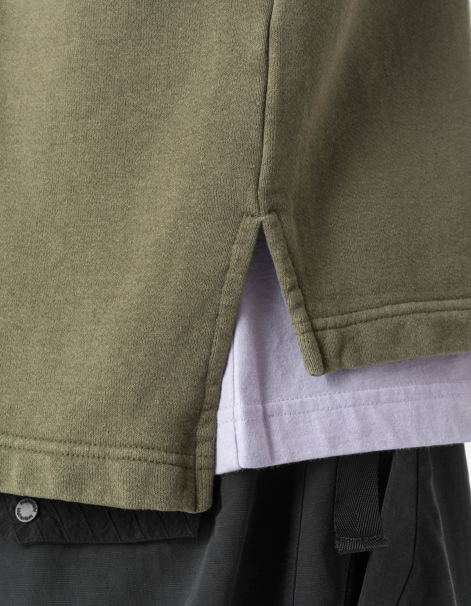 7565 Hemp Cotton Kurta Crew Sweat Olive OG-107F