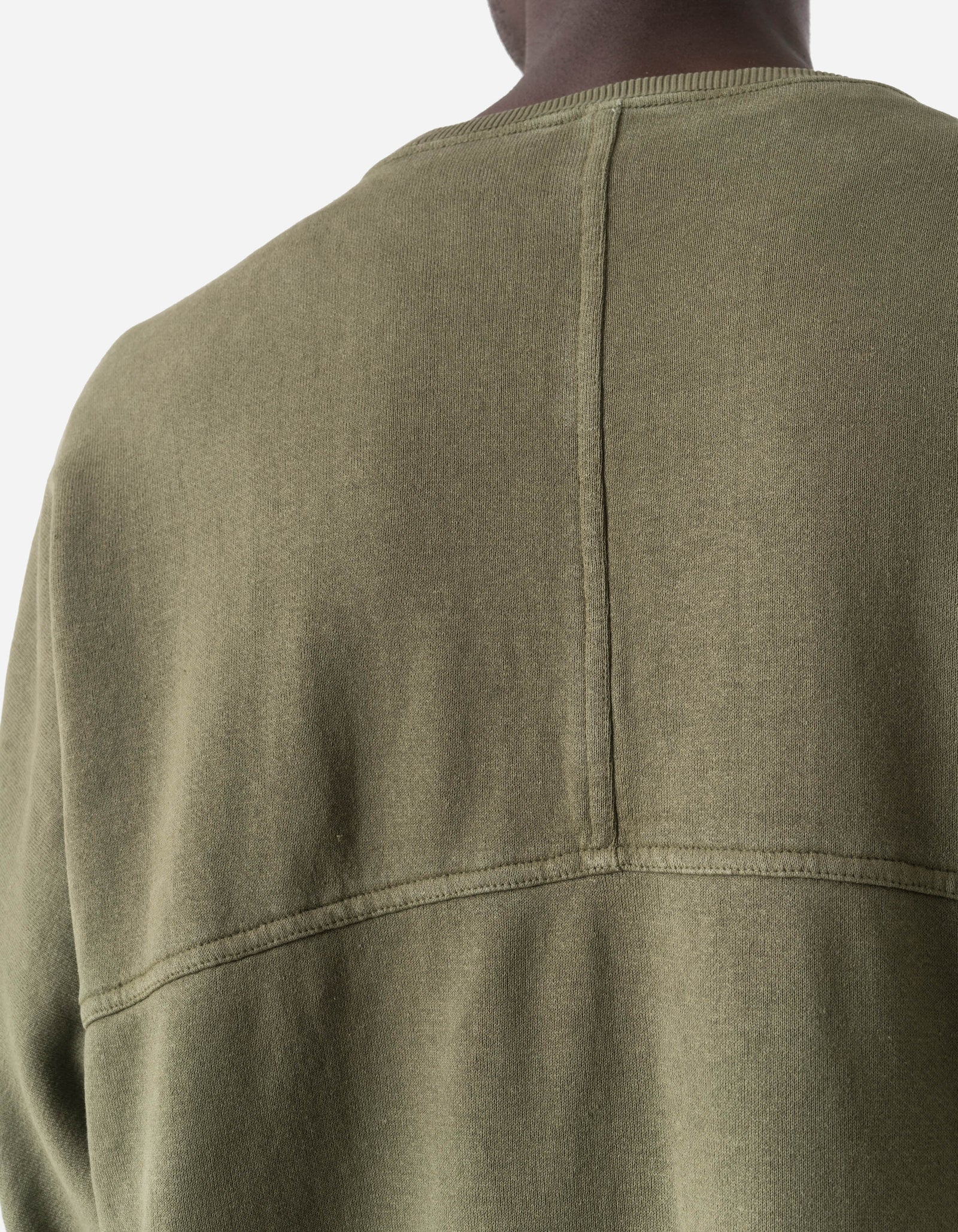 7565 Hemp Cotton Kurta Crew Sweat Olive OG-107F