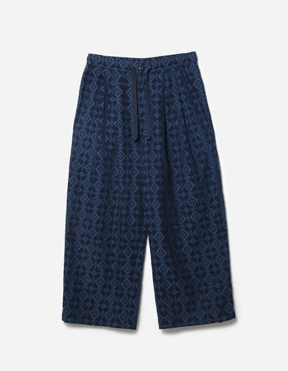 7567 Komon Aizome Loose Track Pants Aizome Blue