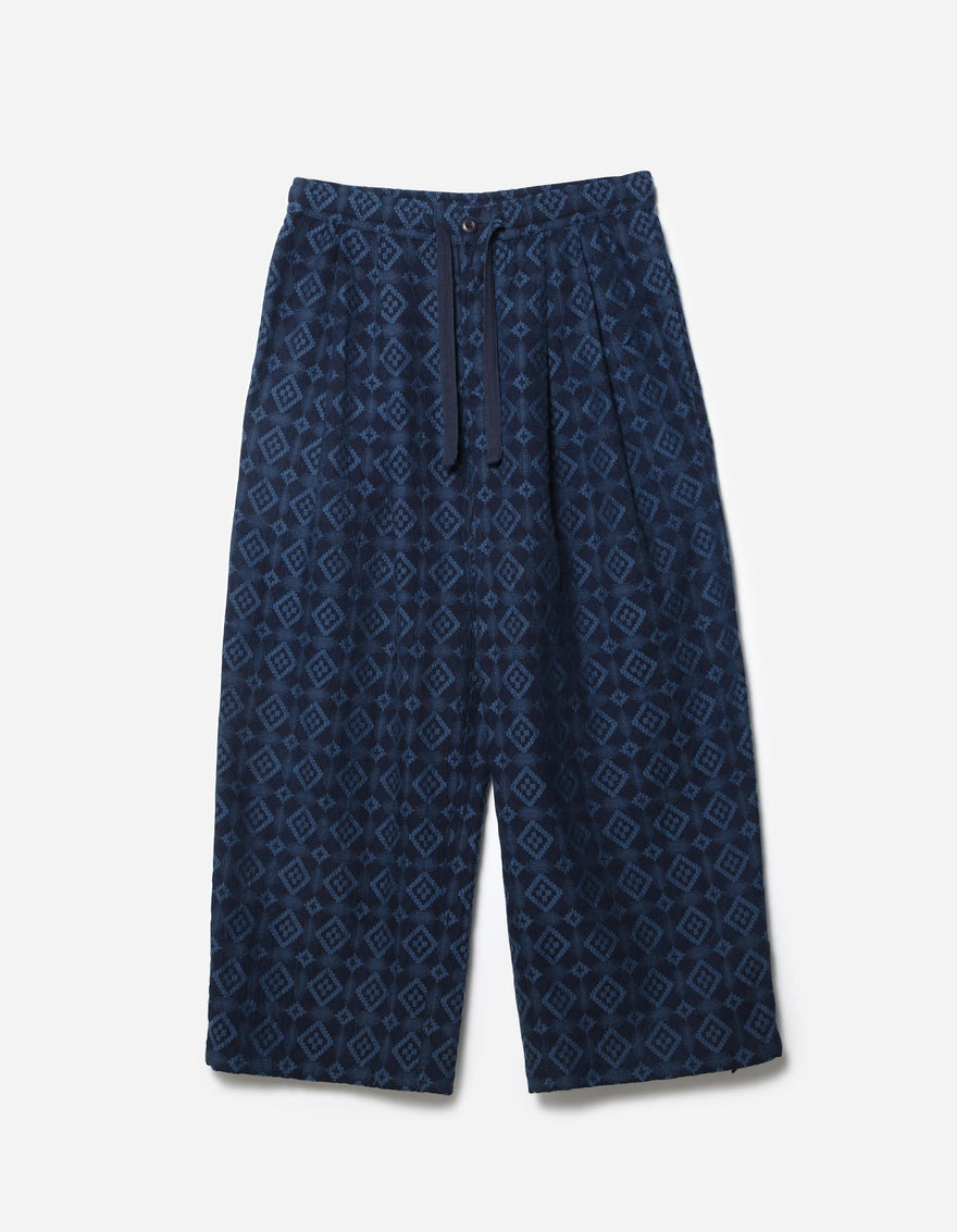 7567 Komon Aizome Loose Track Pants Aizome Blue