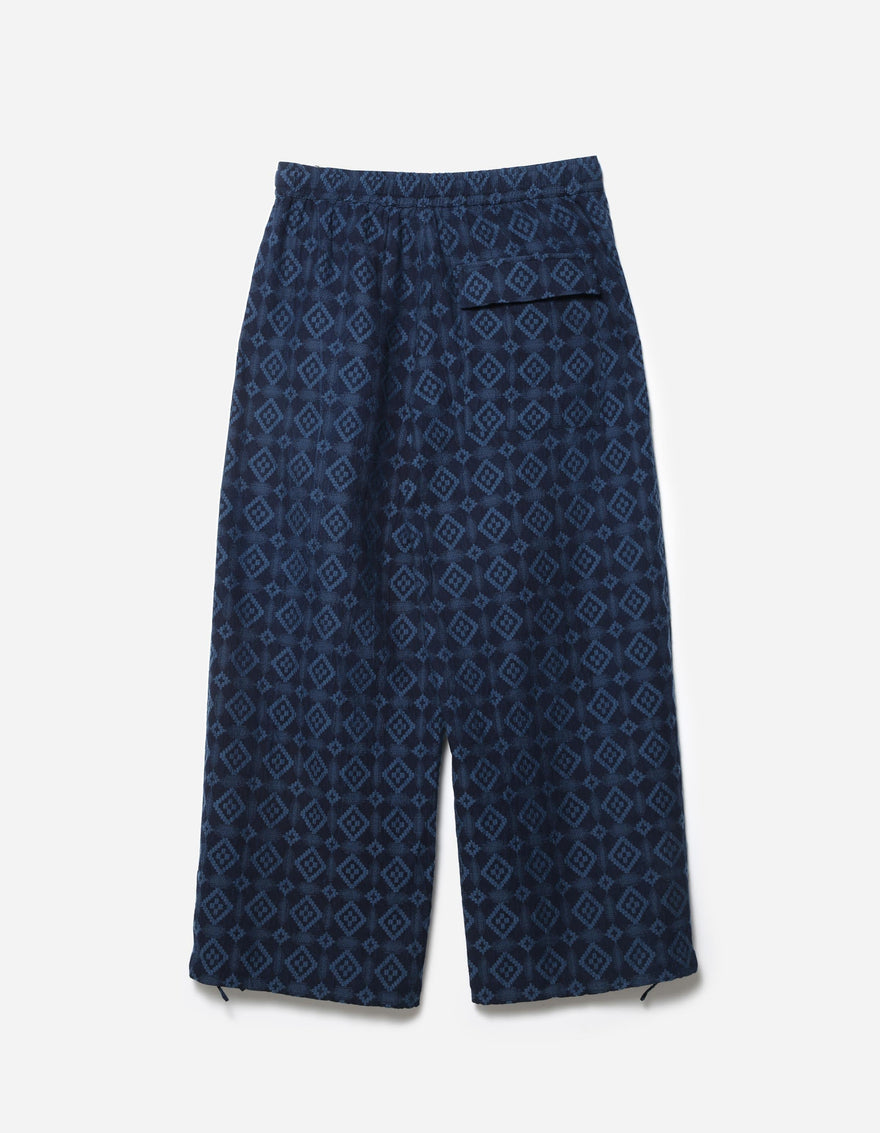7567 Komon Aizome Loose Track Pants Aizome Blue