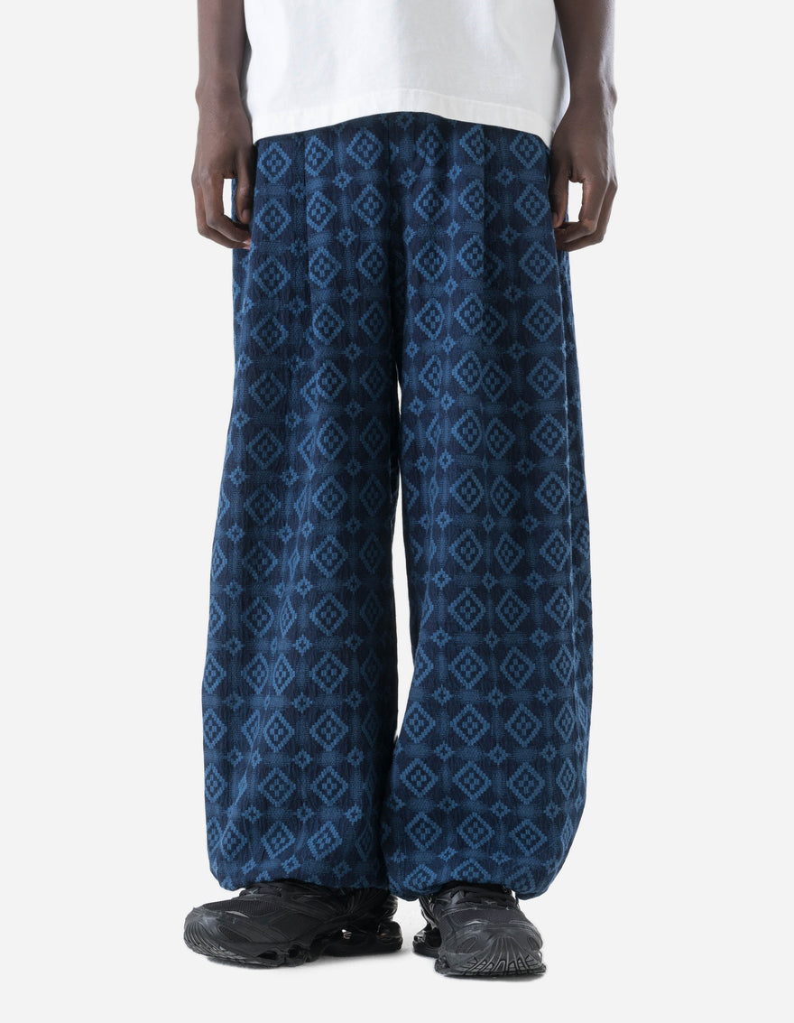 7567 Komon Aizome Loose Track Pants Aizome Blue