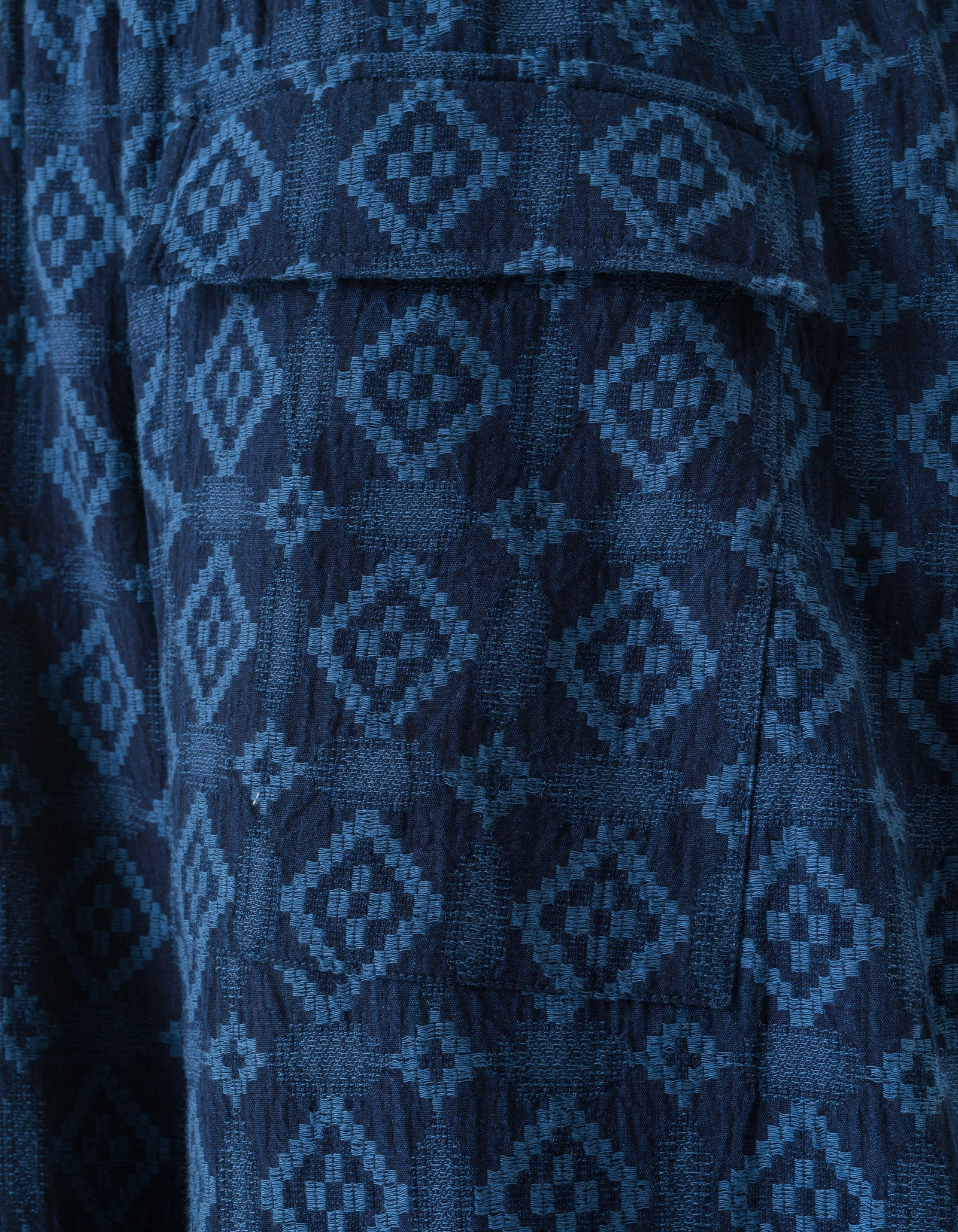 7567 Komon Aizome Loose Track Pants Aizome Blue
