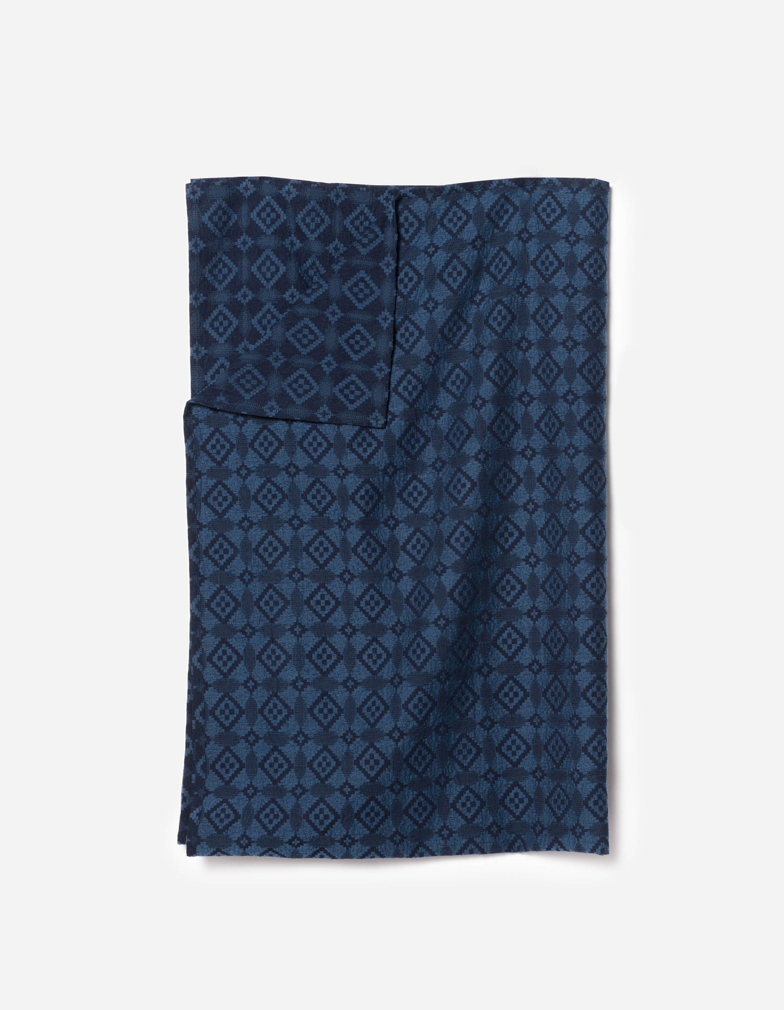 7568 Komon Aizome Oversized Scarf Aizome Blue