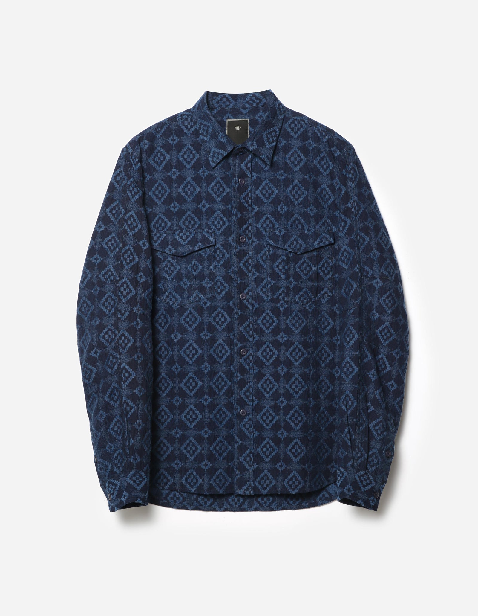 7569 Komon Aizome Custom Shirt Aizome Blue