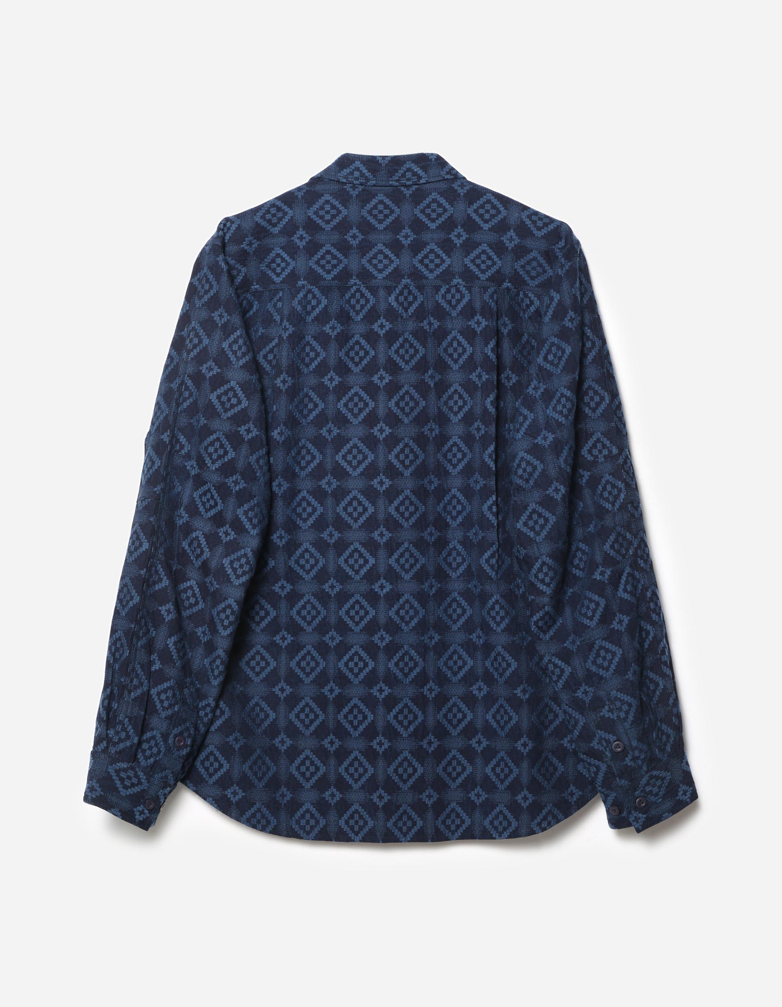 7569 Komon Aizome Custom Shirt Aizome Blue