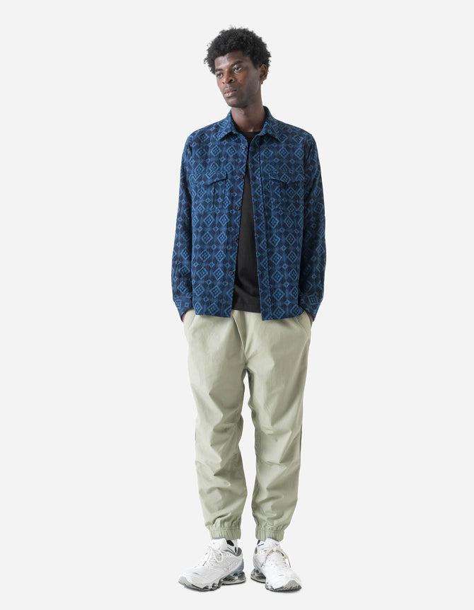 7569 Komon Aizome Custom Shirt Aizome Blue
