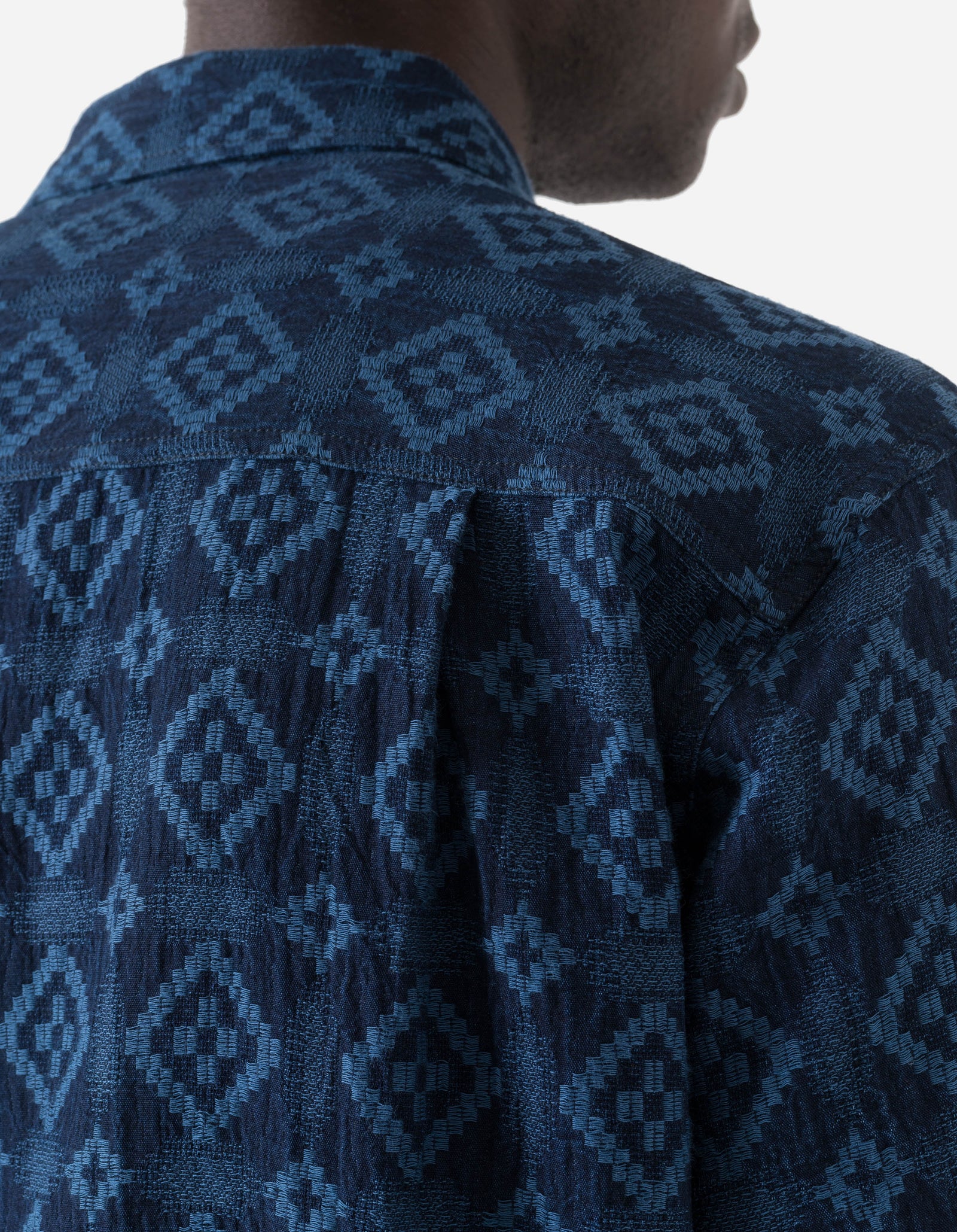 7569 Komon Aizome Custom Shirt Aizome Blue