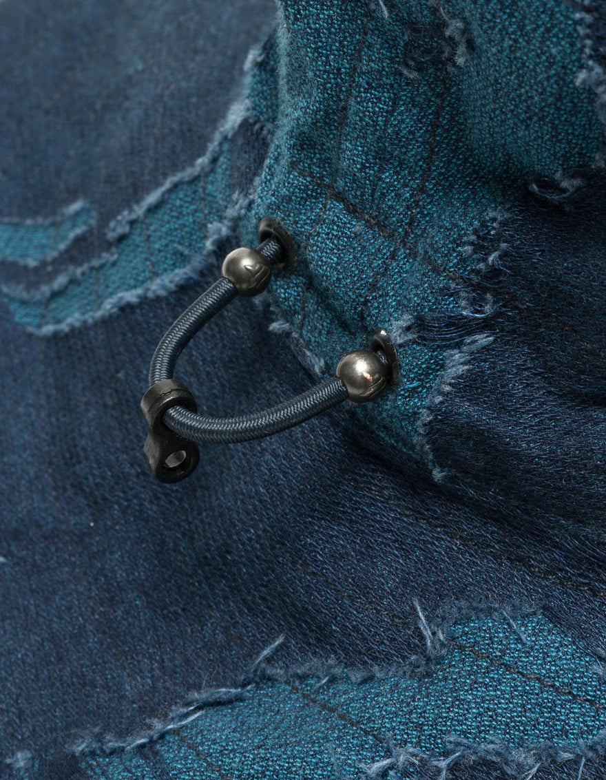 7571 Bonsai Indigo Asym Bucket Hat Indigo