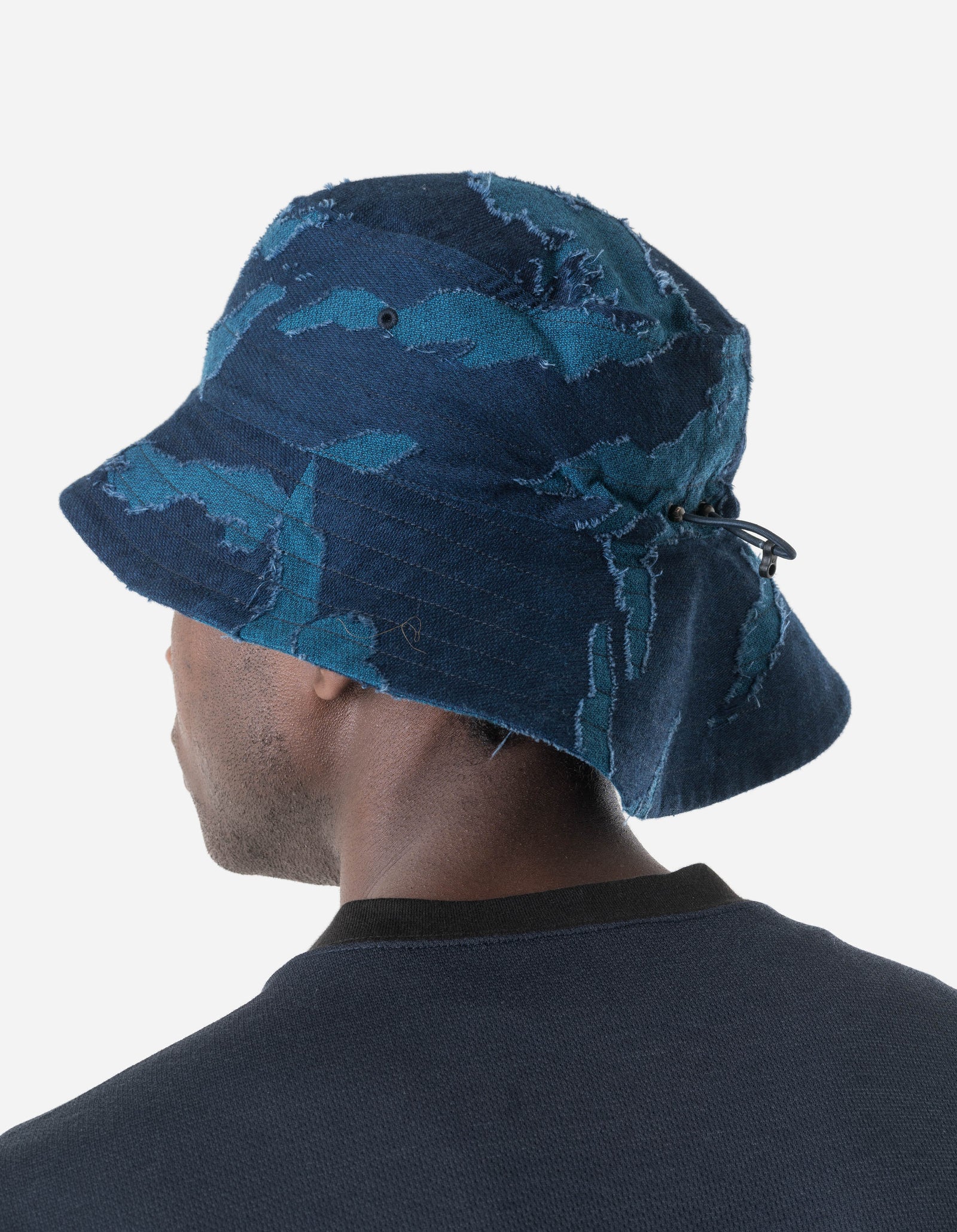 7571 Bonsai Indigo Asym Bucket Hat Indigo