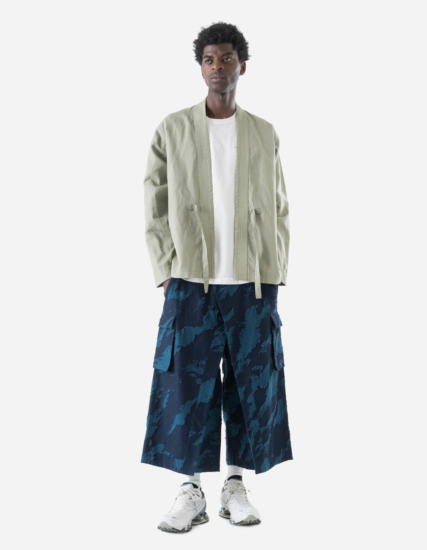 7573 Hakama Crossover Cropped Pants Indigo
