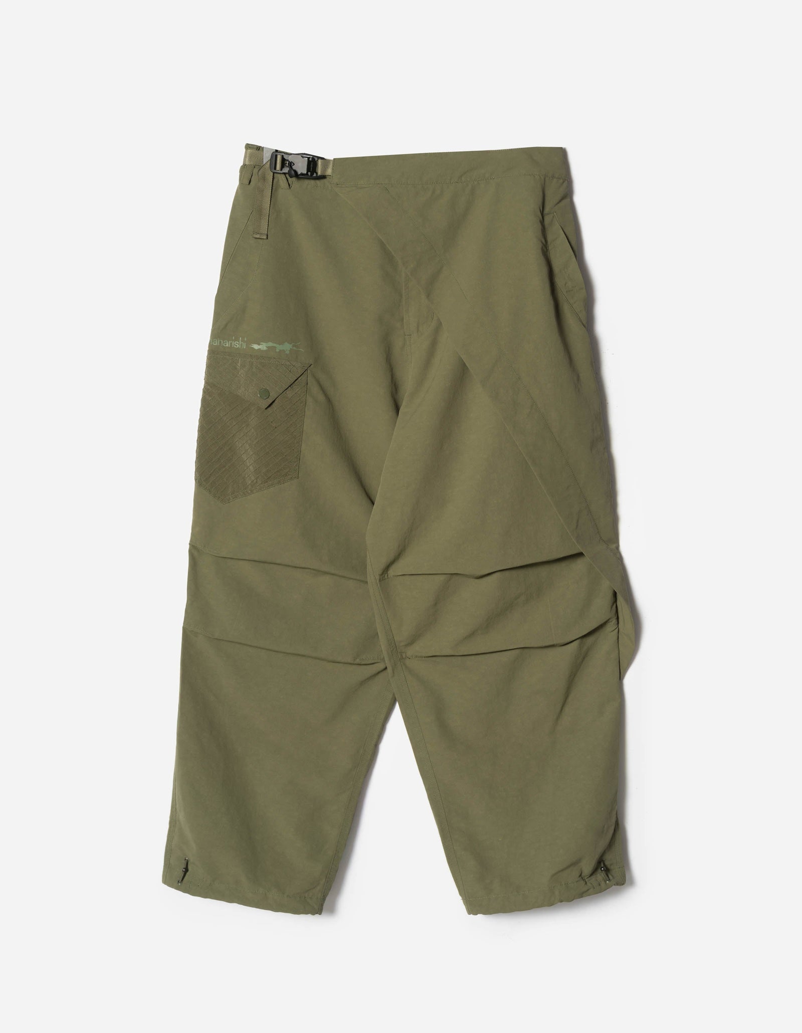 7579 DWR Hemp Asym Hakama Pants Olive OG-107F