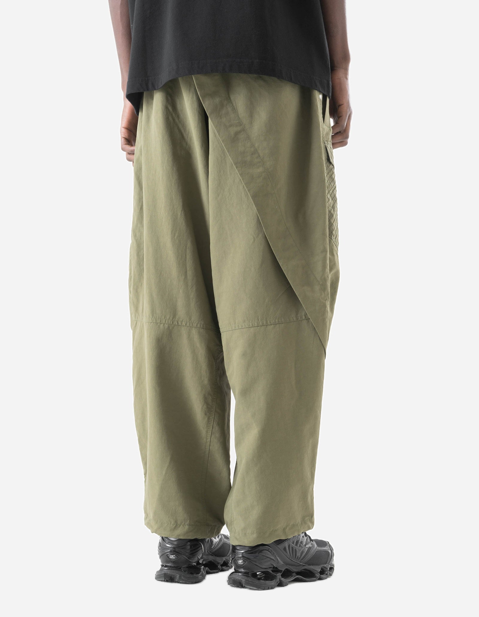 7579 DWR Hemp Asym Hakama Pants Olive OG-107F