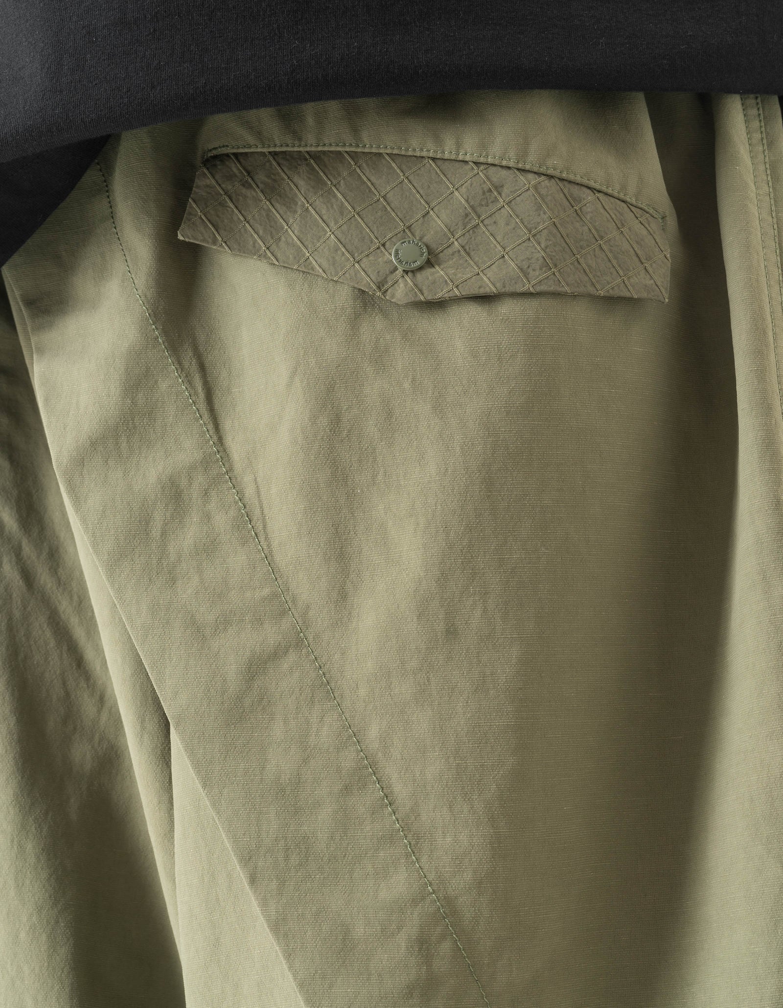 7579 DWR Hemp Asym Hakama Pants Olive OG-107F