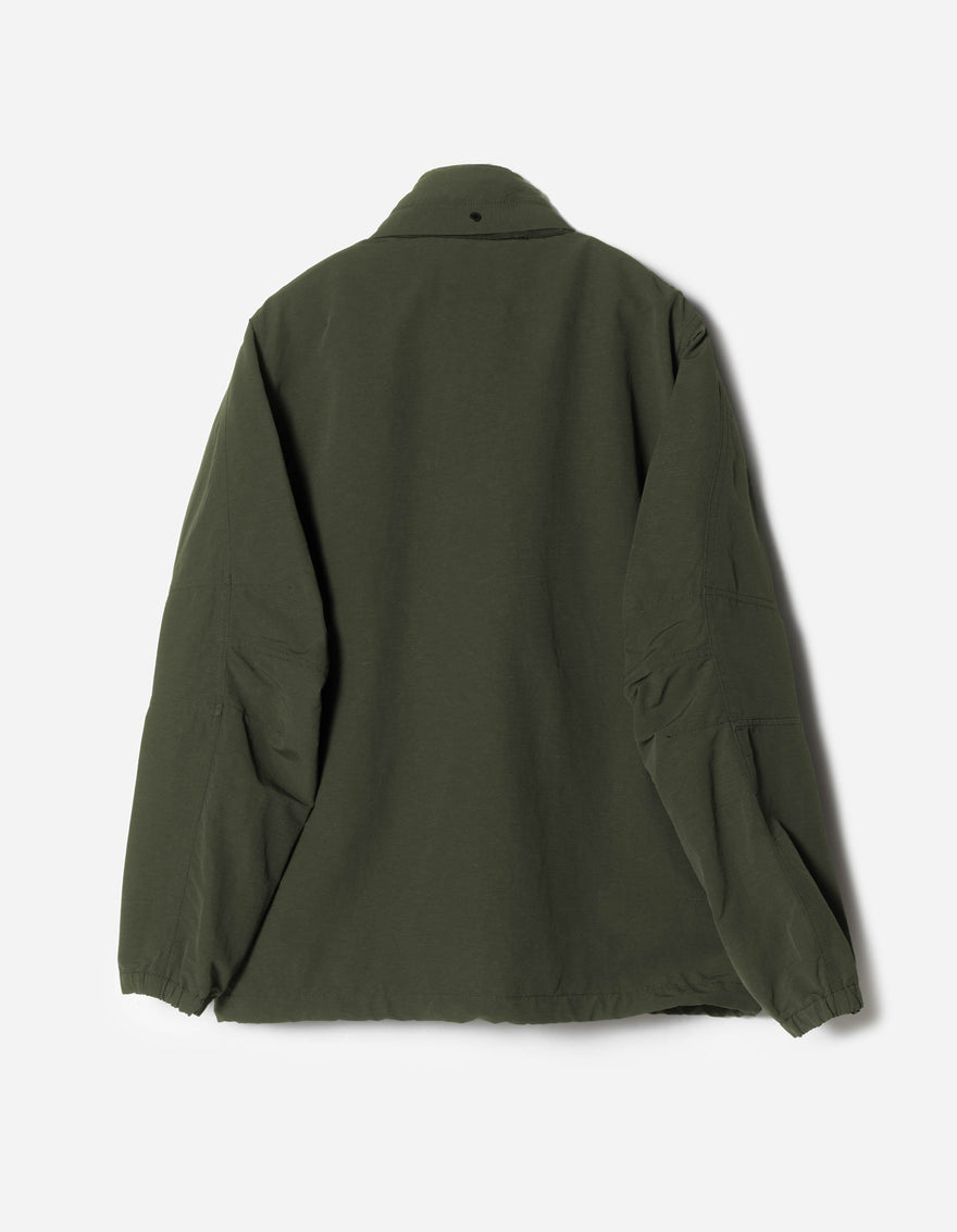 7580 DWR Hemp Asym Wind Breaker Olive OG-107F