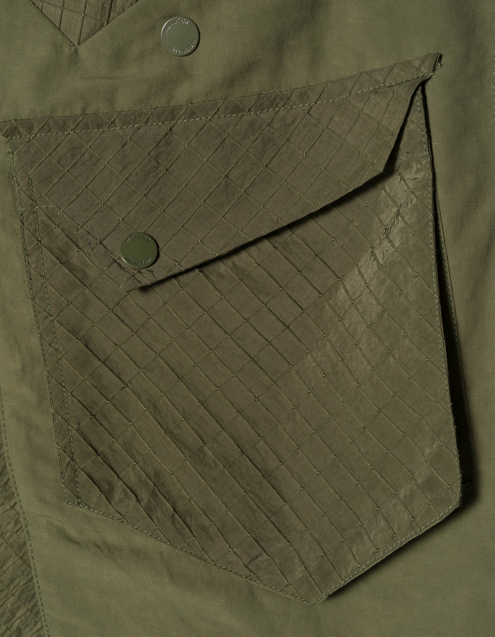 7581 DWR Hemp Light Padded Asym Vest Olive OG-107F
