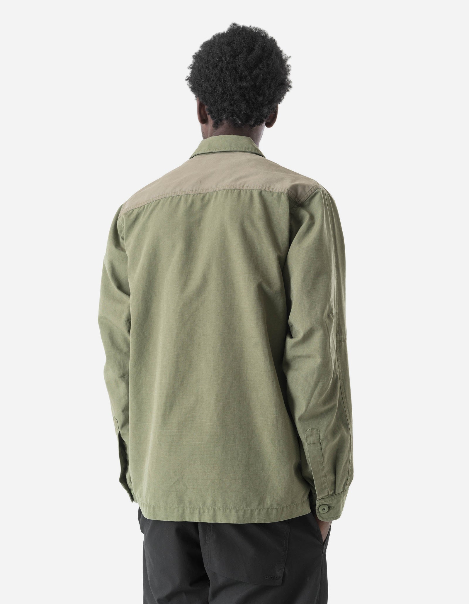 7584 Sashiko Utility Shirt Olive