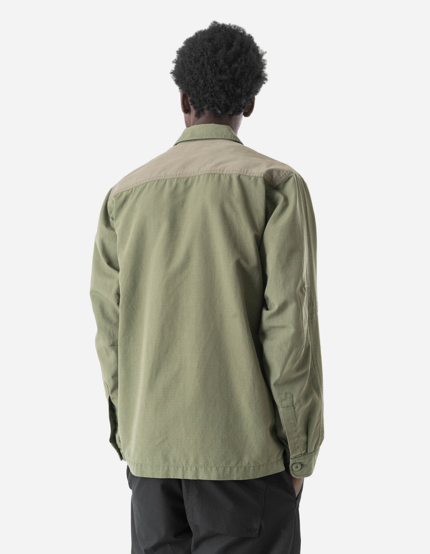 7584 Sashiko Utility Shirt Olive