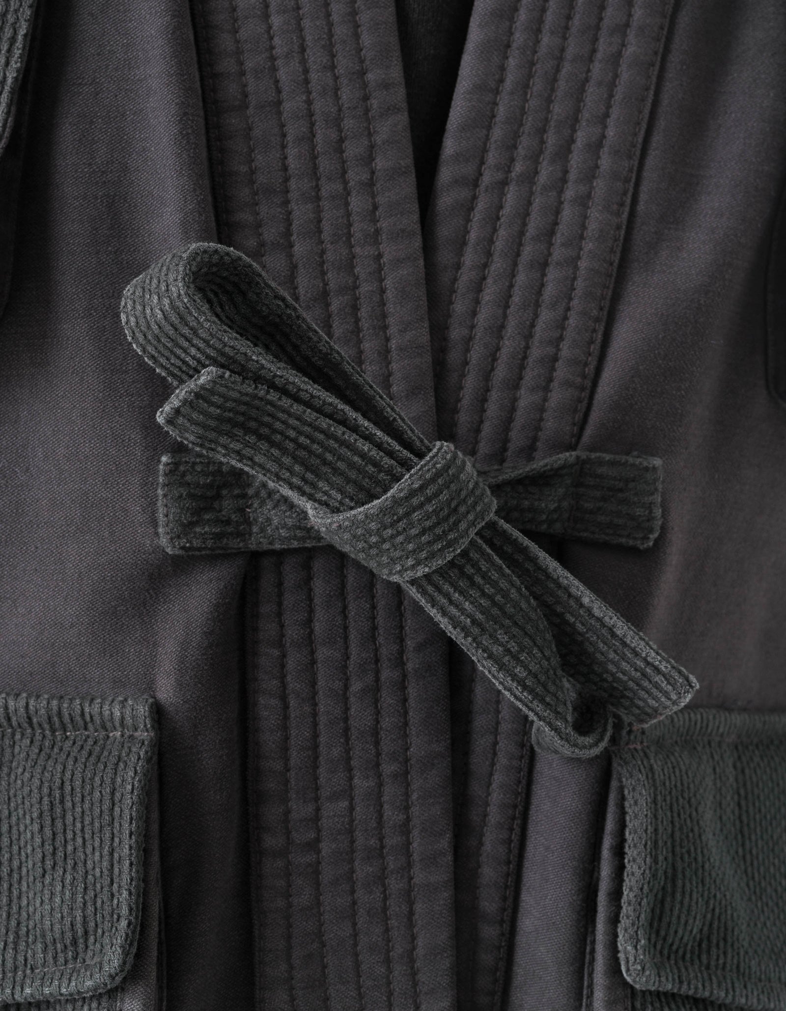 7585 Sashiko Jungle Kimono Black