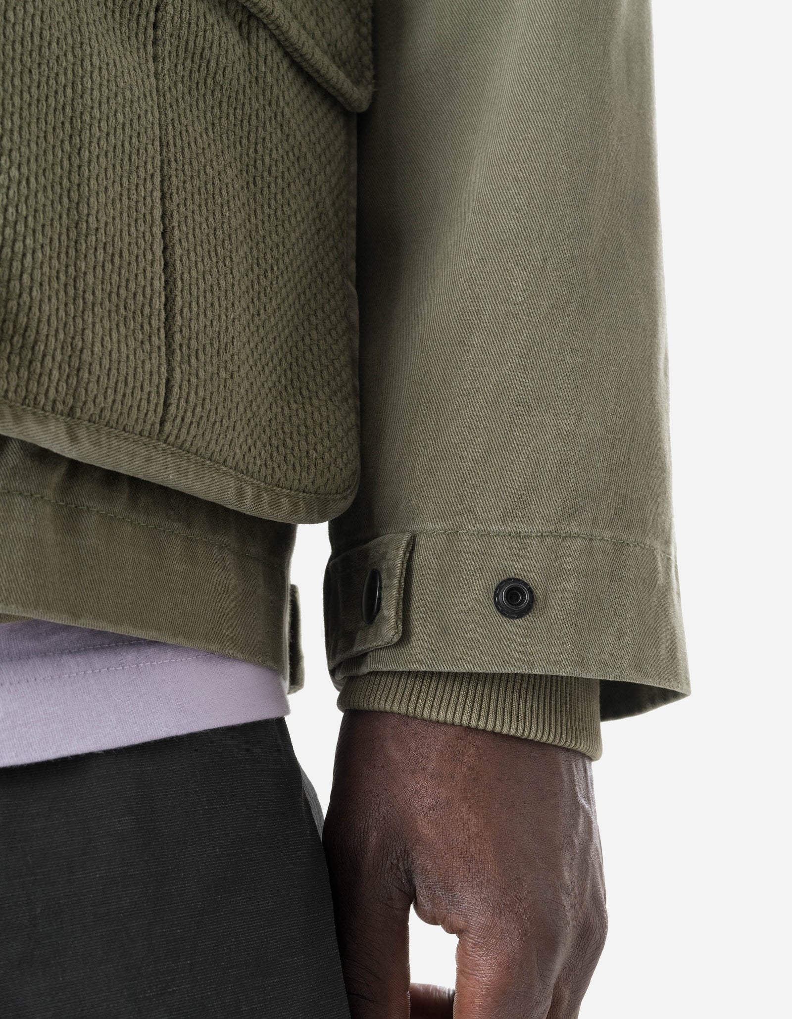 7585 Sashiko Jungle Kimono Olive