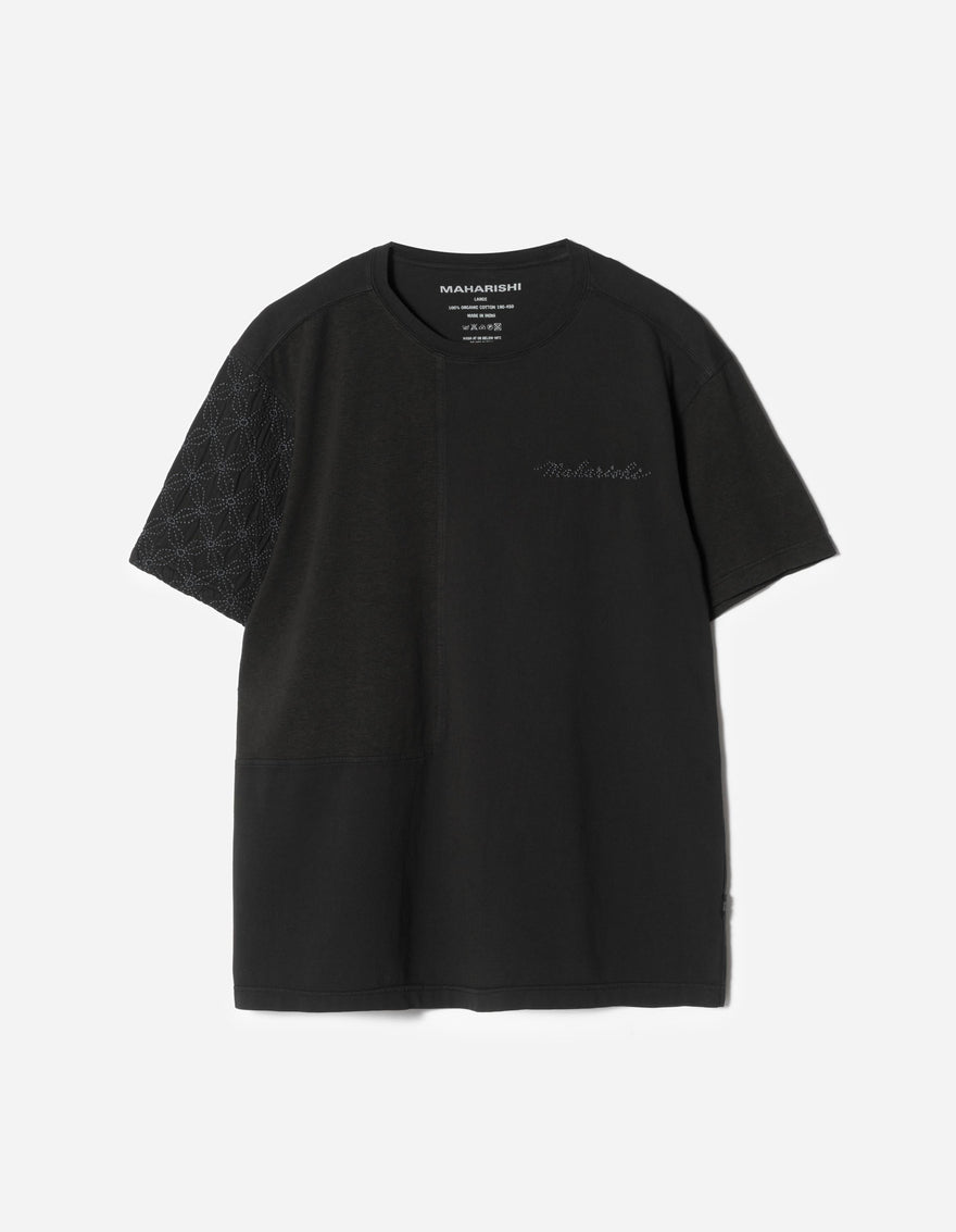 7586 Sashiko S/S T-Shirt Black