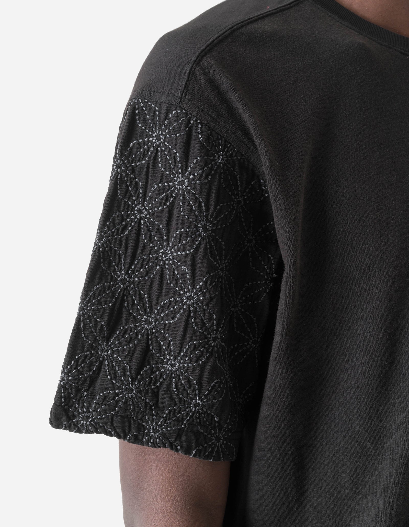 7586 Sashiko S/S T-Shirt Black