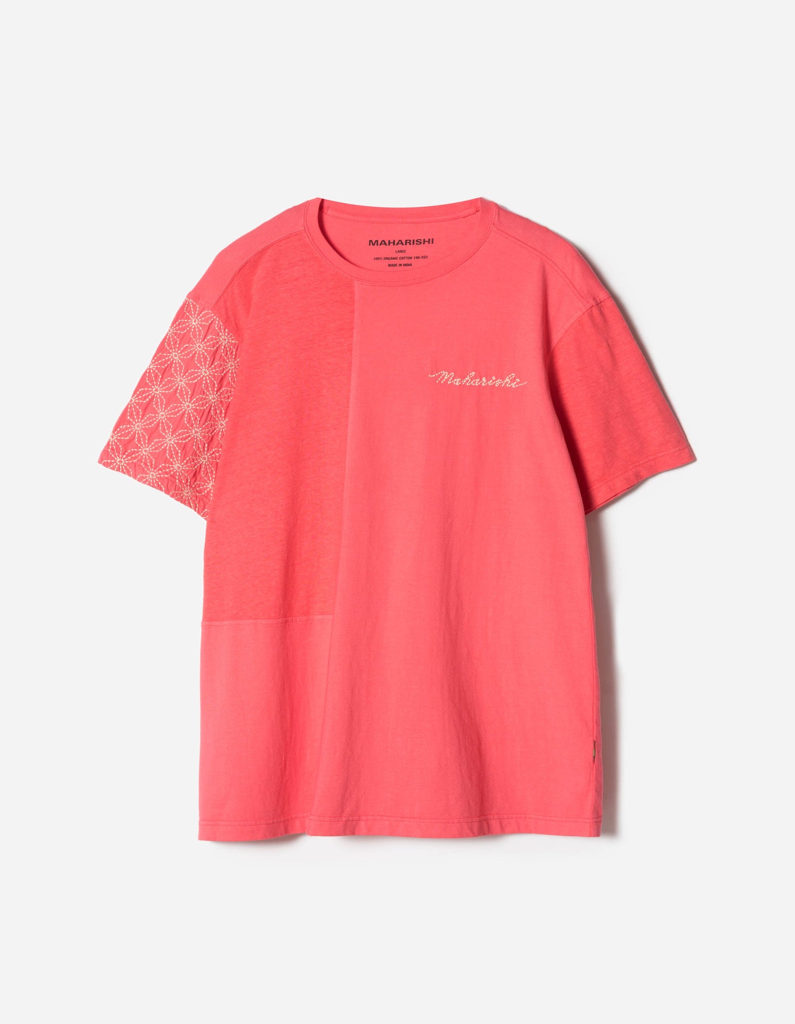 7586 Sashiko S/S T-Shirt Cerise
