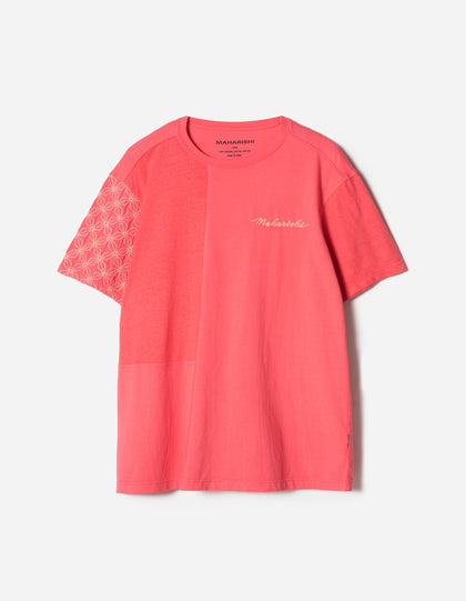 7586 Sashiko S/S T-Shirt Cerise