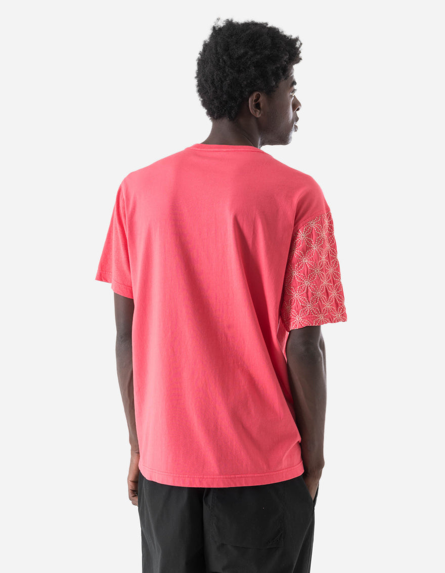 7586 Sashiko S/S T-Shirt Cerise