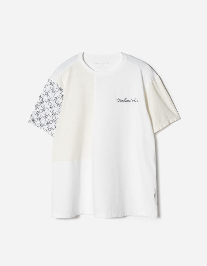 7586 Sashiko S/S T-Shirt White