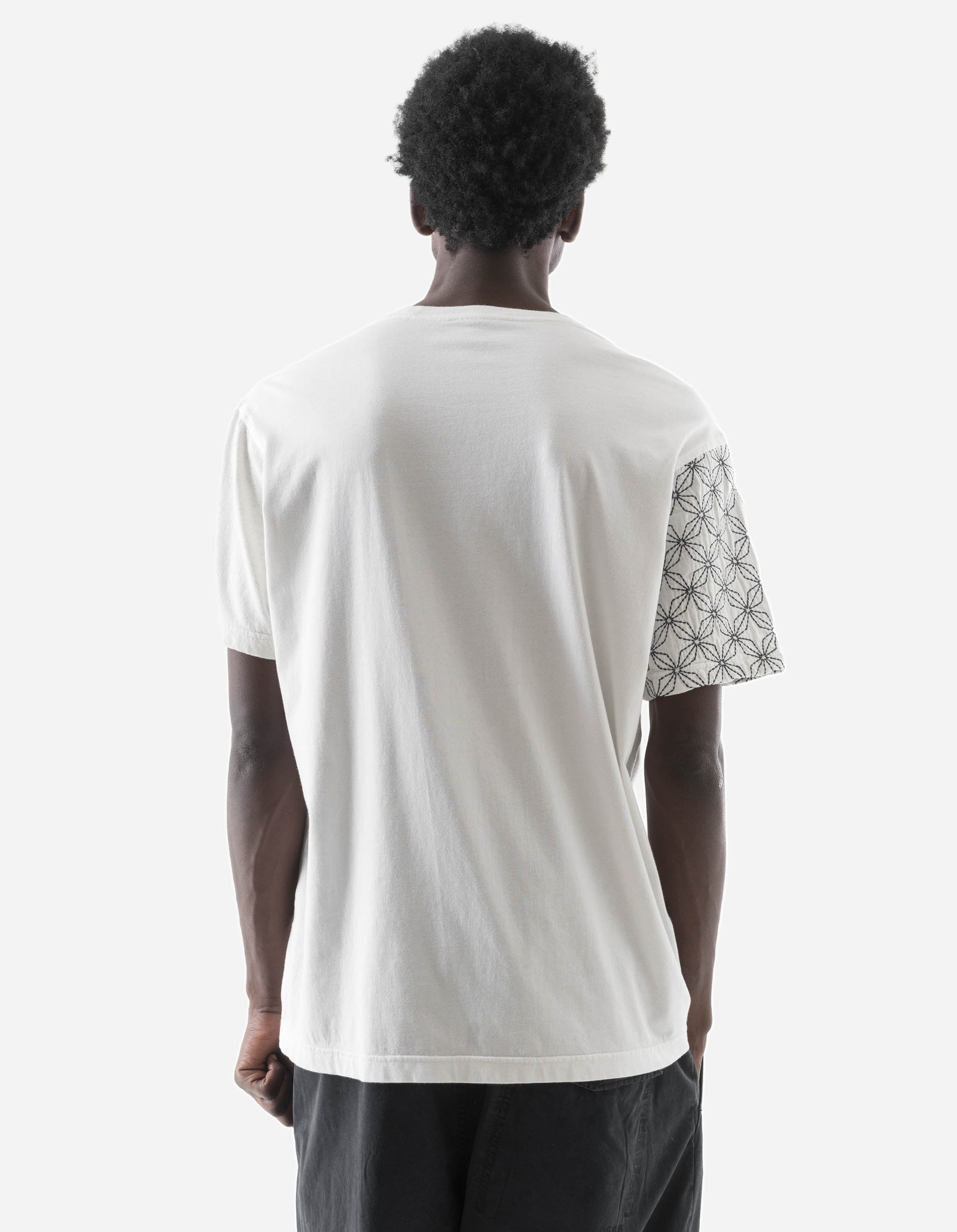 7586 Sashiko S/S T-Shirt White