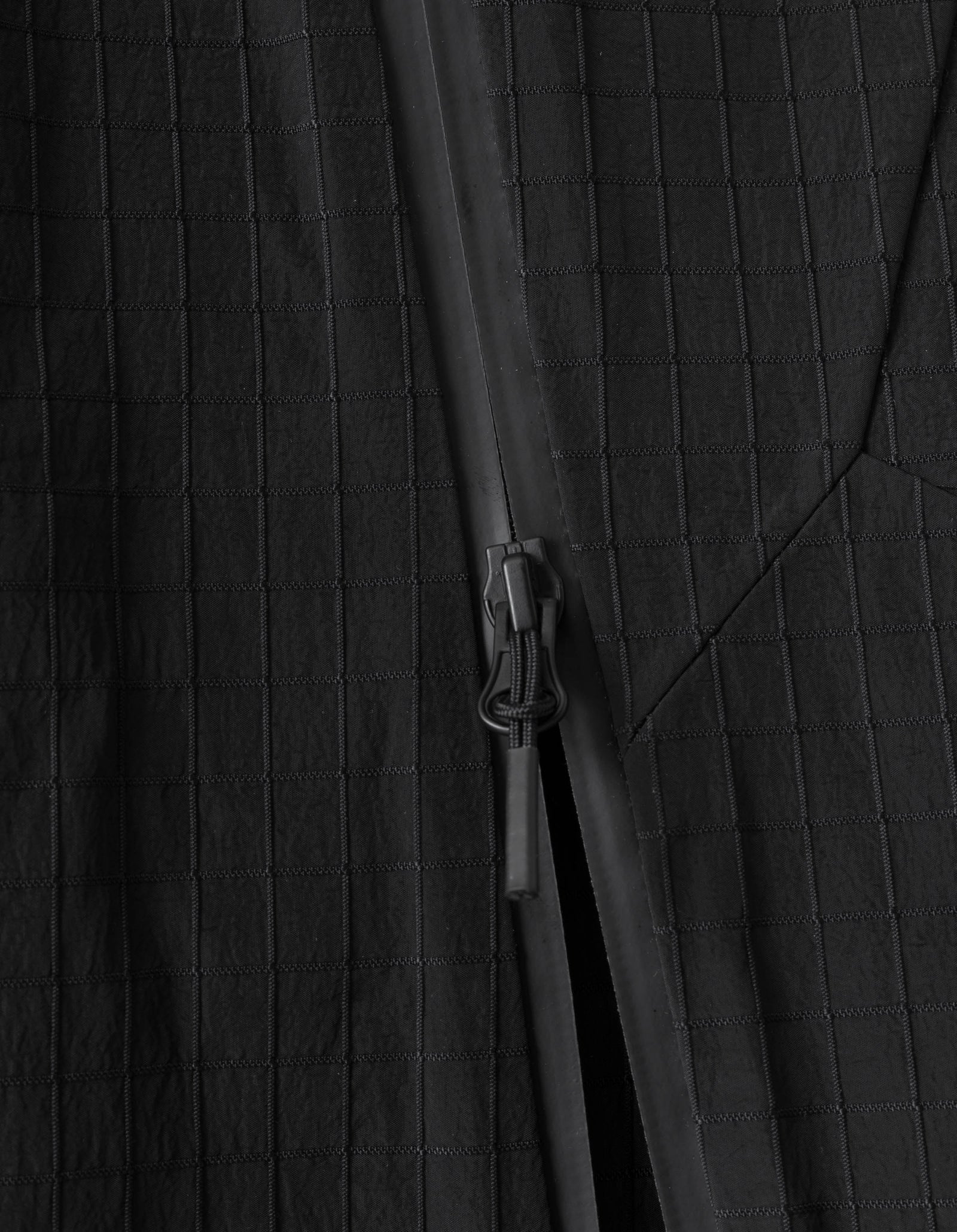 7610 Recycled Nylon Asym Storm Parka Black