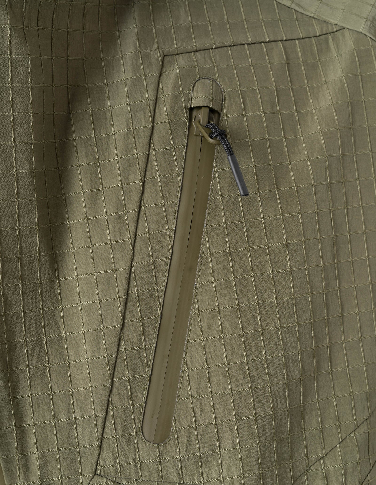 7610 Recycled Nylon Asym Storm Parka Olive OG-107F