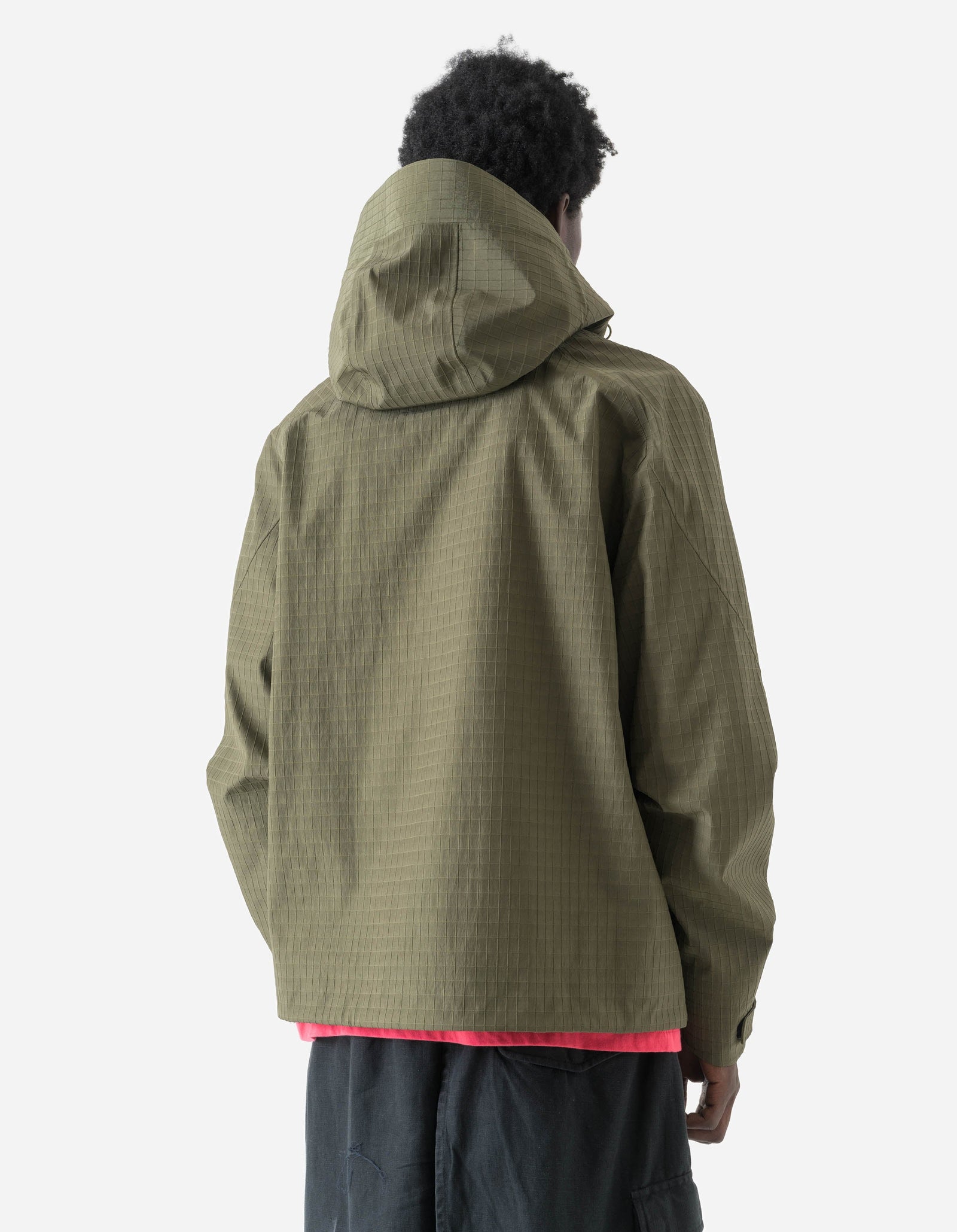 7610 Recycled Nylon Asym Storm Parka Olive OG-107F