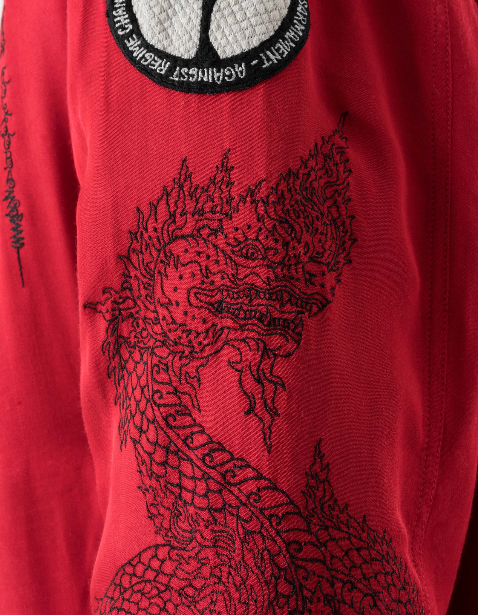 7728 World Tour Map Sukajan Jacket Red