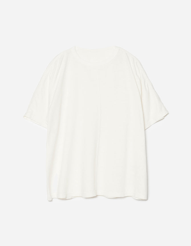 5234 Hemp Cross Loose S/S T-Shirt White