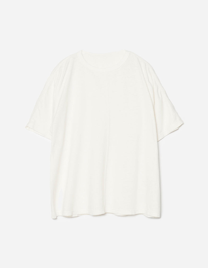 5234 Hemp Cross Loose S/S T-Shirt White