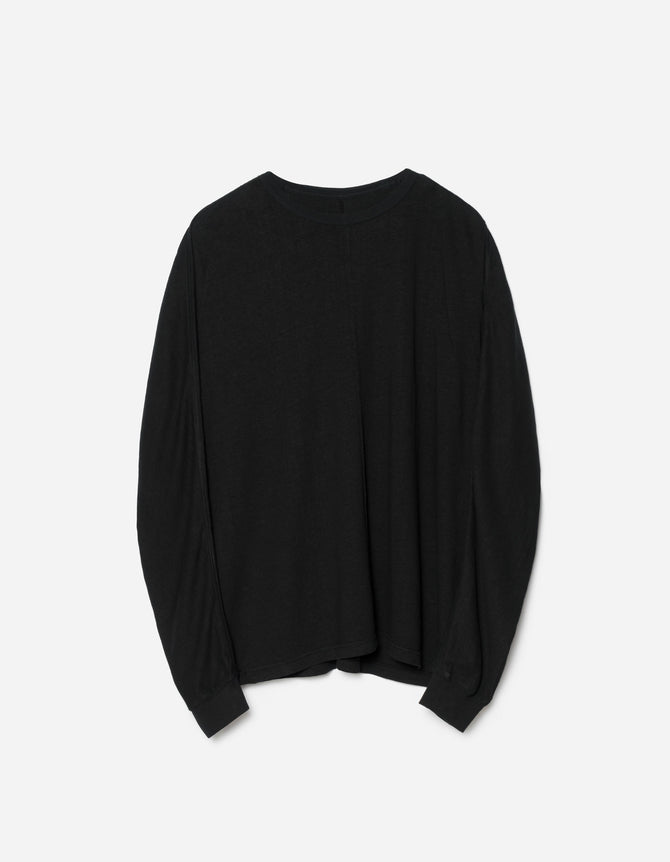 5245 Hemp Cross Oversized L/S T-Shirt Black