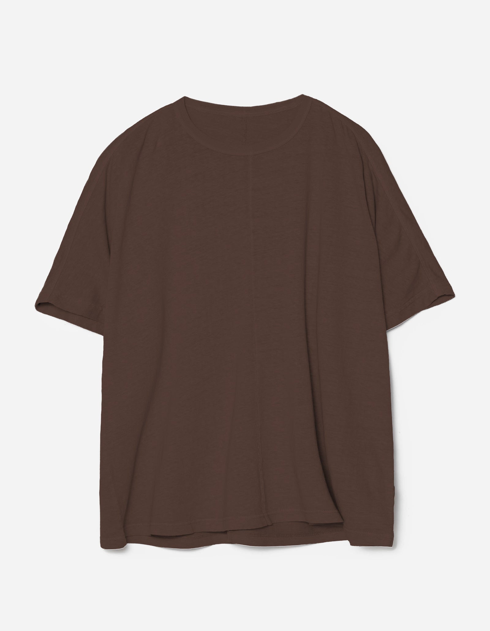 5234 Hemp Cross Loose T-Shirt Earth Brown
