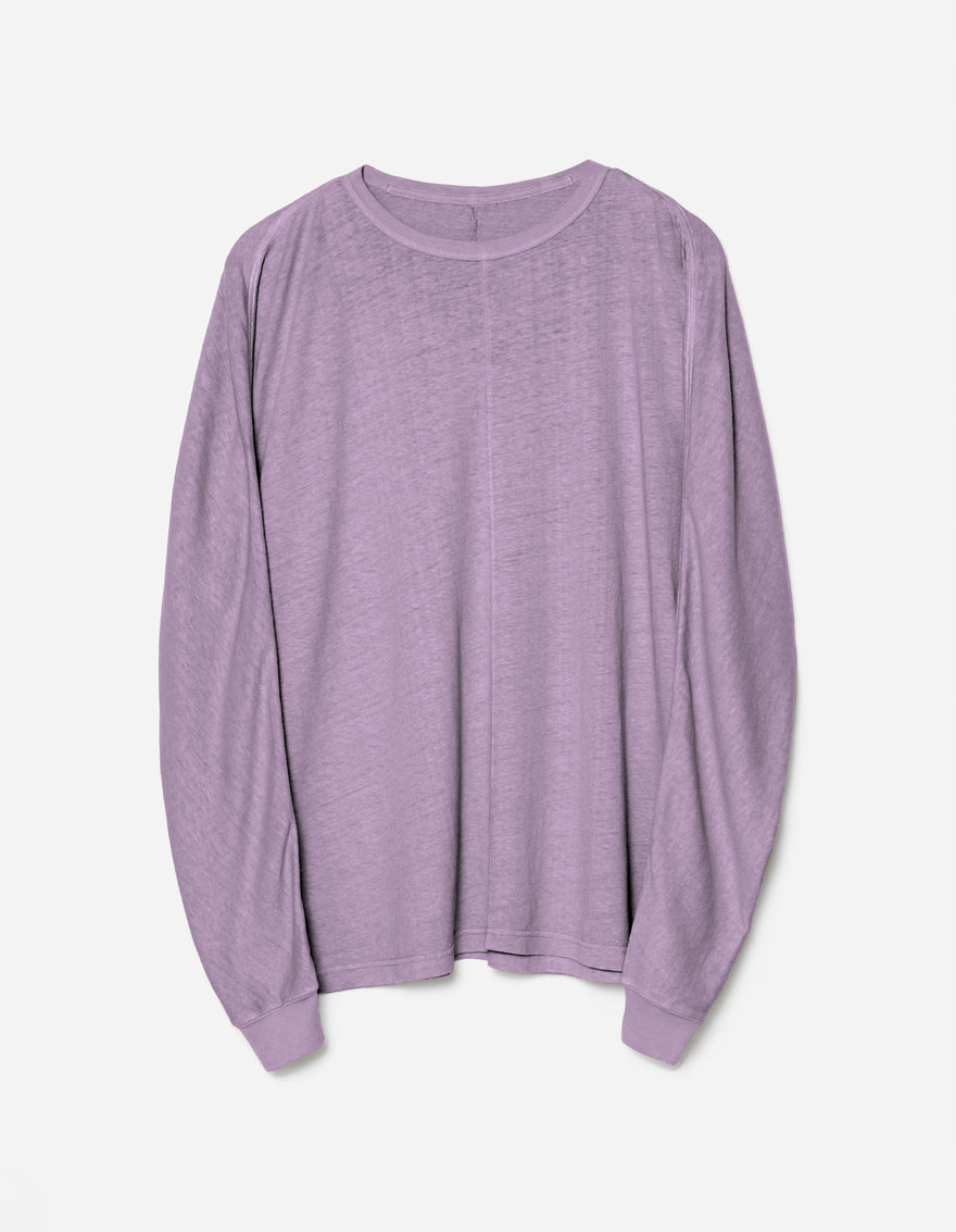 5245 Hemp Cross Loose L/S T-Shirt Lavender