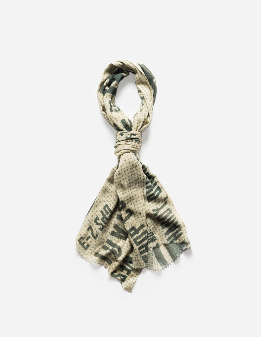 7284 Maha Dry Goods Pashmina Ecru/Olive