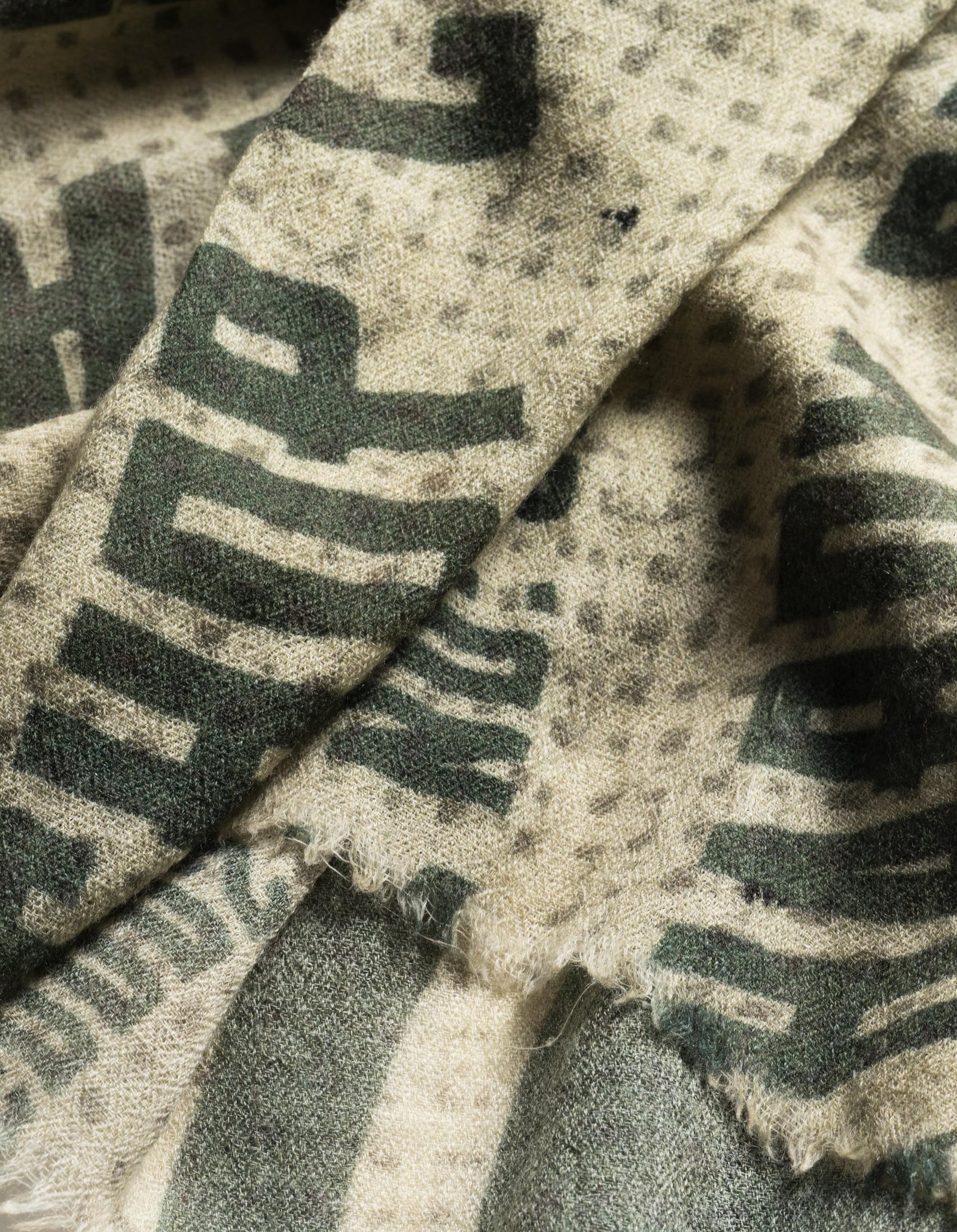 7284 Maha Dry Goods Pashmina Ecru/Olive