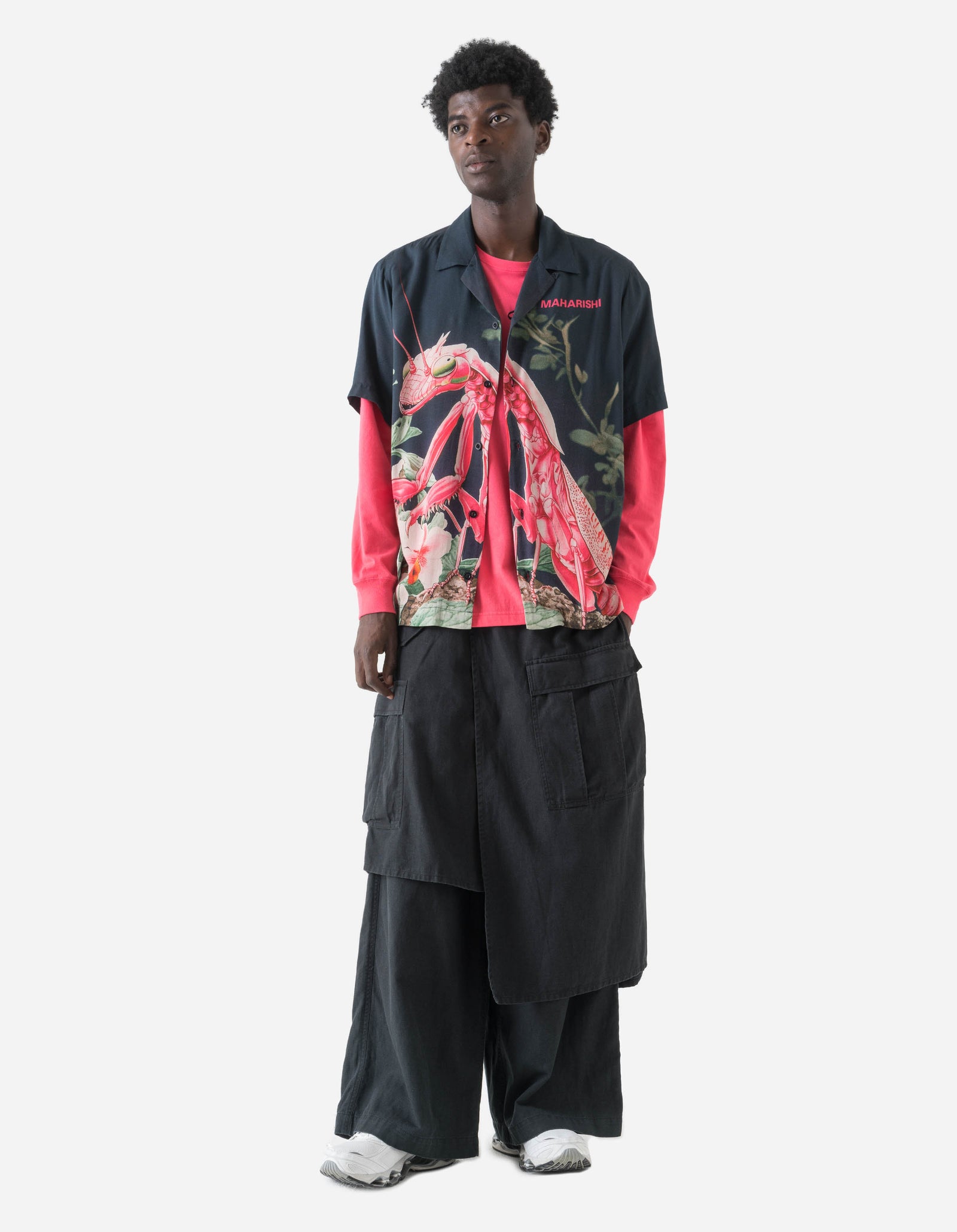 7594 Orchid Mantis Camp Collar Shirt Navy