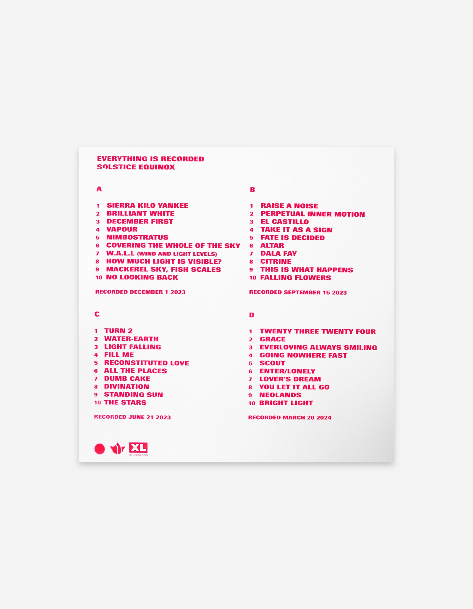 Everything Is Recorded - Solstice Equinox LP Multi