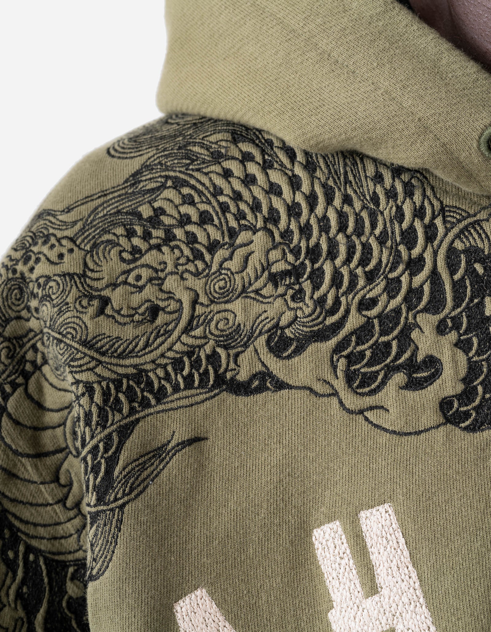 7234 Kirin Zip Through Hooded Sweat Olive OG-107F